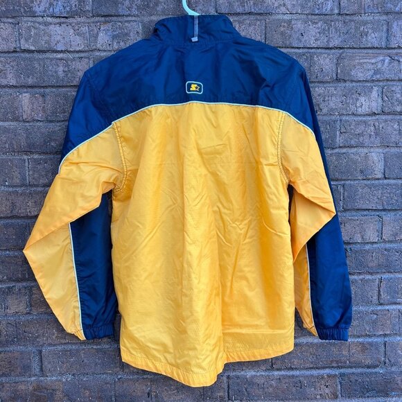 Vintage Starter Jacket Yellow & Navy Sz Youth Large 14/16 - Picture 3 of 6